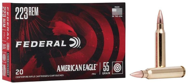 Federal .223 Rem American Eagle 55gr FMJ BT Ammo