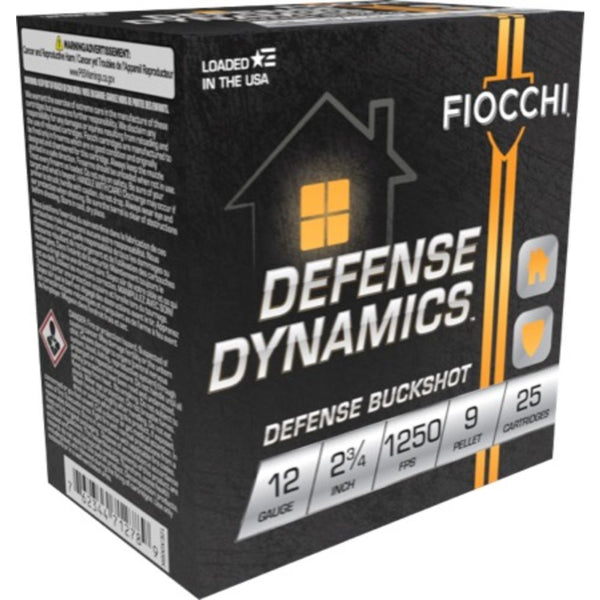 Fiocchi Defense Dynamics 12 Gauge 00-Buckshot 2-3/4 9 Shot
