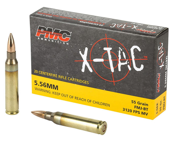 PMC X-Tac M193 5.56x45 NATO 55 Grain Full Metal Jacket Boat Tail