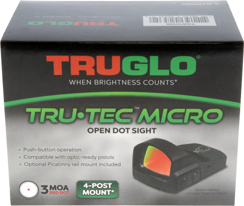 Truglo Tru-Tec Micro TG8100B3 1 x 3 MOA Red Dot