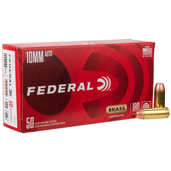 Federal 10mm Auto Champion Training 180gr FMJ Ammo