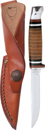 CASE KNIVES LEATHER HUNTER WITH LEATHER SHEATH