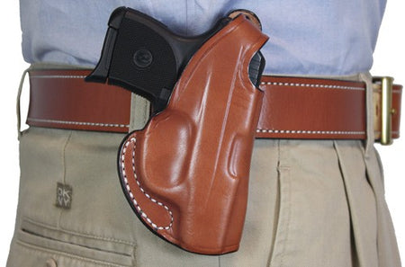 DESANTIS MAVERICK HOLSTER RH OWB LEATHER S&W B-GUARD 380 TN