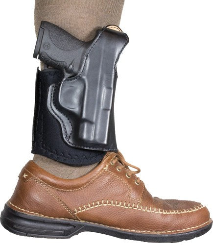 DESANTIS DIEHARD ANKLE HOLSTER RH LEATHER FITS GLOCK 43 BLACK