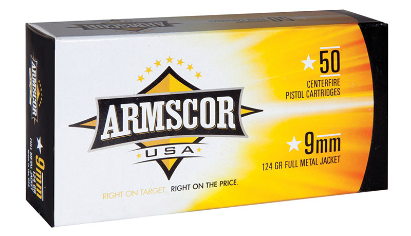 Armscor 9mm Luger / Parabellum  124gr FMJ Ammo