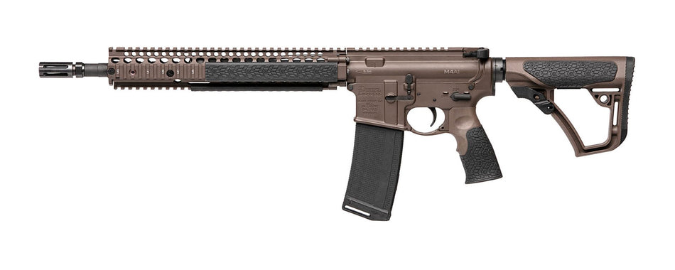 Daniel Defense 0208815126011 DDM4 M4A1 5.56x45mm NATO 30+1 14.50" Barrel w/Flash Suppressor, Mil-Spec Brown Cerakote, 6 Position Stock w/SoftTouch Overmolding