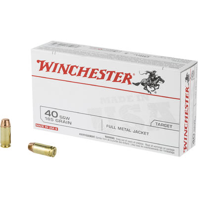 Winchester .40 S&W 165gr FMJ Ammo