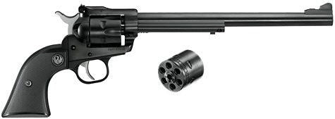 Ruger 0624 Single-Six Convertible 22 LR 22 WMR 6rd 9.50" Blued Alloy Steel Barrel, Cylinder & Frame, Black Checkered Rubber Grip, Exposed Hammer