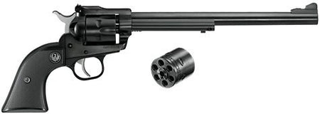 Ruger 0624 Single-Six Convertible 22 LR 22 WMR 6rd 9.50" Blued Alloy Steel Barrel, Cylinder & Frame, Black Checkered Rubber Grip, Exposed Hammer