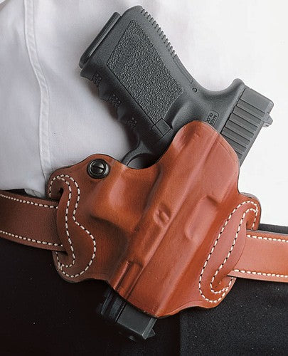 DESANTIS MINI SLIDE HOLSTER OWB RH LEATHER 1911 TAN