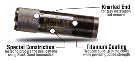 CARLSONS CHOKE TUBE BLACK CLOUD 12GA L-RANGE ACCU-MAG