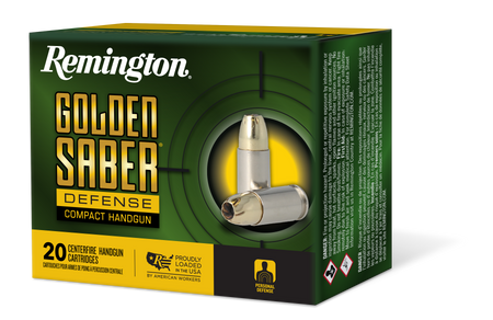 Remington Ammunition 27615 Golden Saber Defense 380 ACP 102gr Brass Jacketed Hollow Point