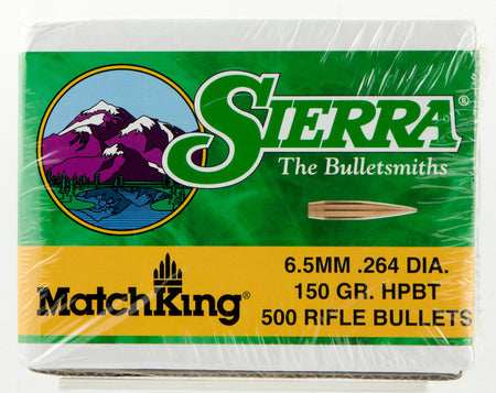 Sierra 1755C MatchKing 6.5Creedmoor 150gr Hollow Point Boat Tail 500/Box