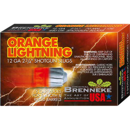 Brenneke Orange Lightning 12 Gauge 2.75" 1 oz Shotgun Slug