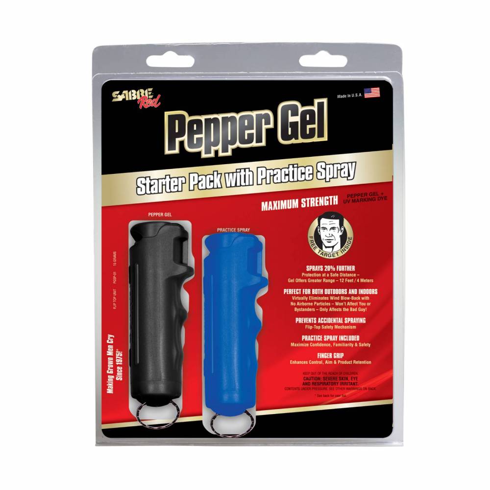 SABRE RED PEPPER GEL STARTER PACK PEPPER GEL AND PRACTICE SPRAY