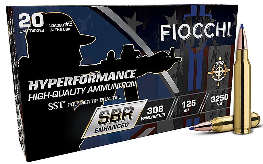 Fiocchi .308 Win / 7.62x51mm Hyperformance SBR Enhanced 125gr PolyTip Ammo