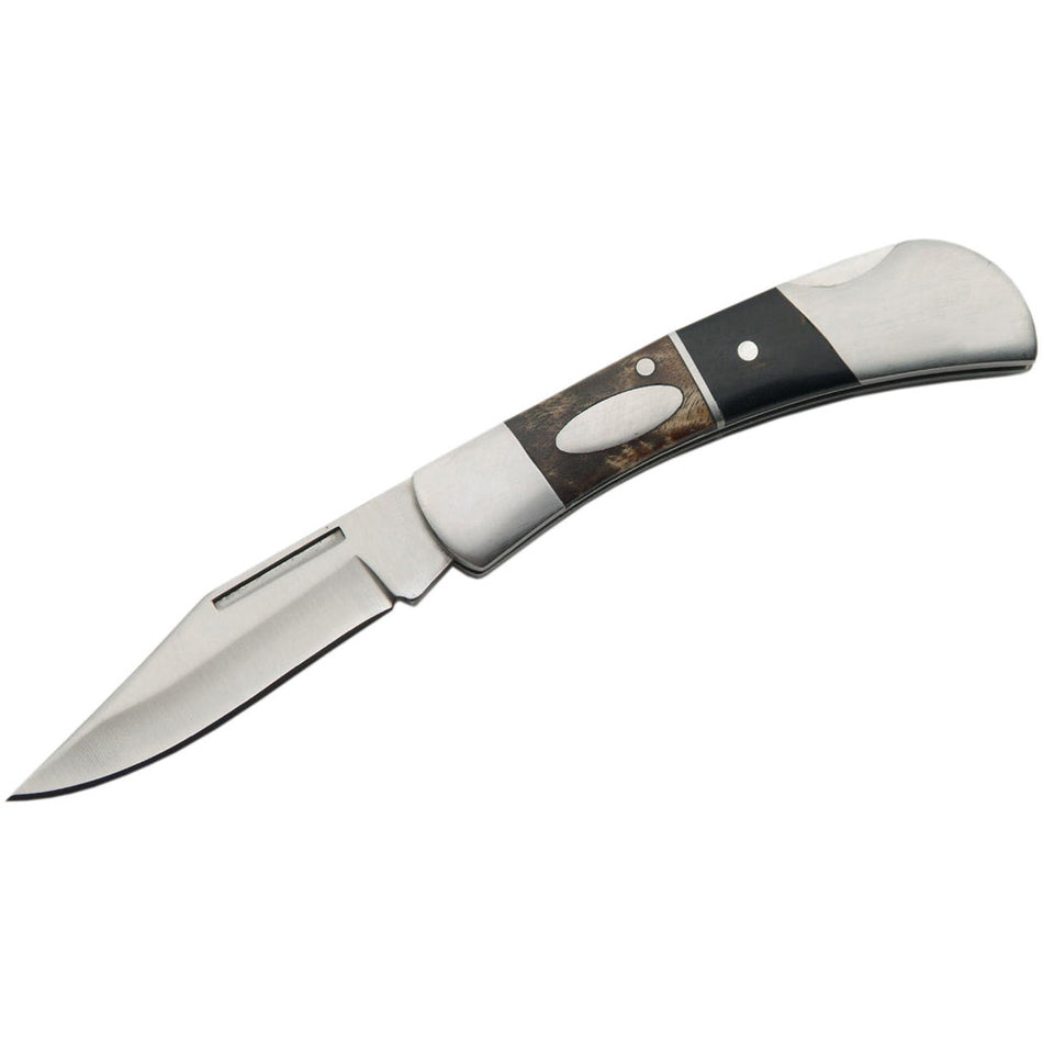 SZCO Dark Brownwood Folder Knife 3.5 in.