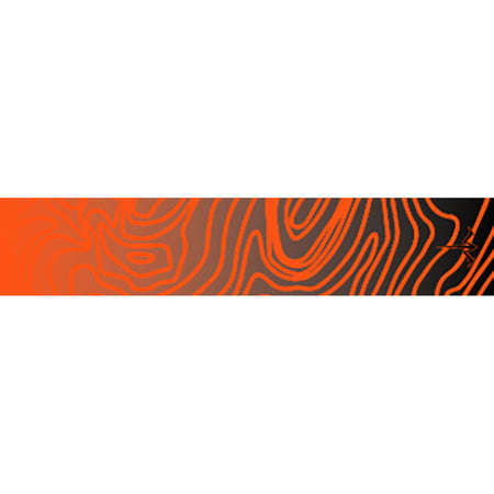 White Water Archery Topo Fade Arrow Wraps  Orange 5 in. x 1.125 in. 15 pk.