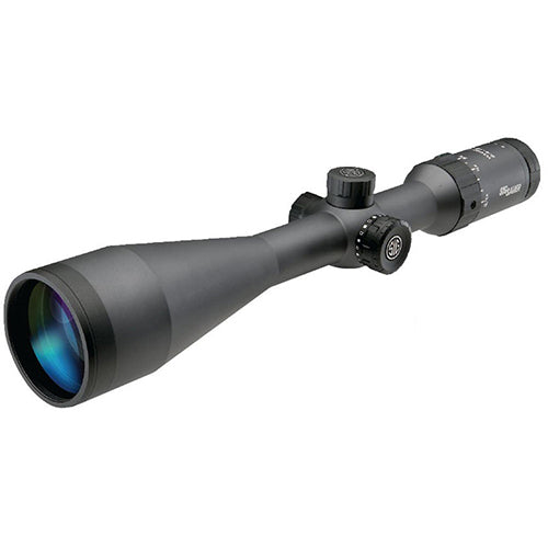 WHISKEY5 SCOPE 2.4-12X56MM SFP 30MM HELLFIRE TRIPLEX ILUM RET 0.1 MRAD ADJ TH-100 TURRET - BLACK