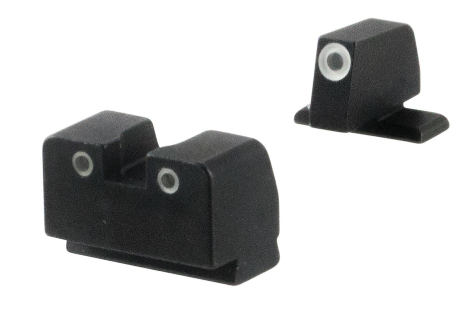 AmeriGlo SG181 Optic Compatible Sight for Sig Sauer Tall Suppressor Green Tritium White Outline Front Sight-Green Tritium White Outline Rear Sight