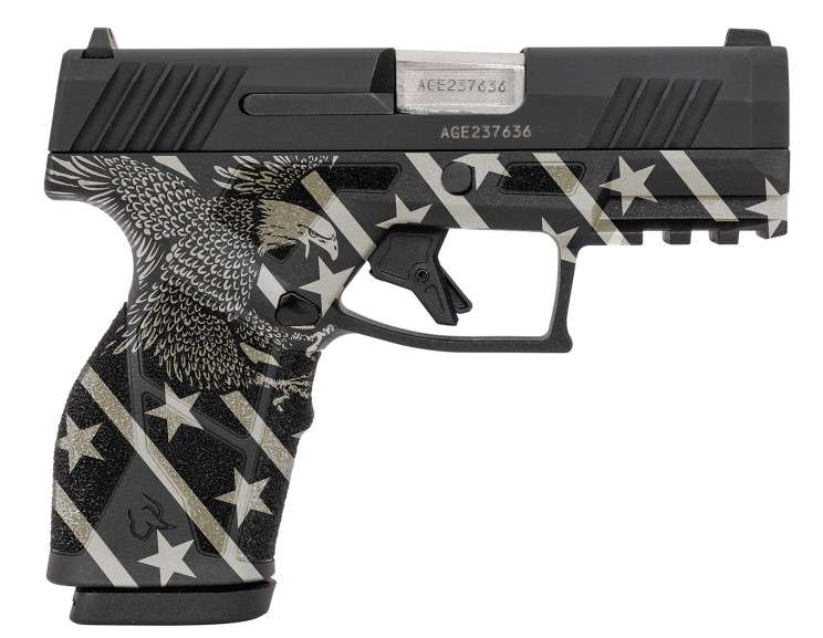 TX22 Compact 9mm 3.38" Blk/White Flag (2) 13rd