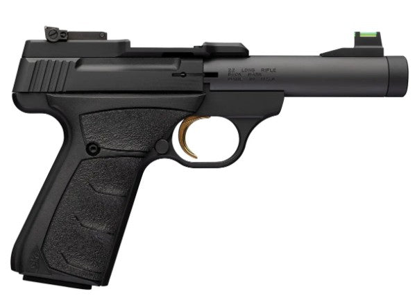 Browning 051608490 Buck Mark Micro Bull SR 22 LR 10+1 4.40" Matte Black Threaded Bull Barrel, Matte Black Alloy Frame, Black Overmolded UFX Grip, RMSc Footprint