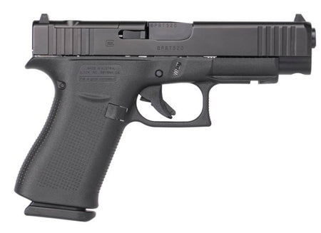 Glock UA4850203FRMOS G48 MOS Slim Compact Frame 9mm Luger 15+1 4.17" Black GMB Barrel, Black nDLC Optic Ready/Serrated Steel Slide, Black Polymer Frame w/Beavertail & Front Rail, Black Textured Polyme