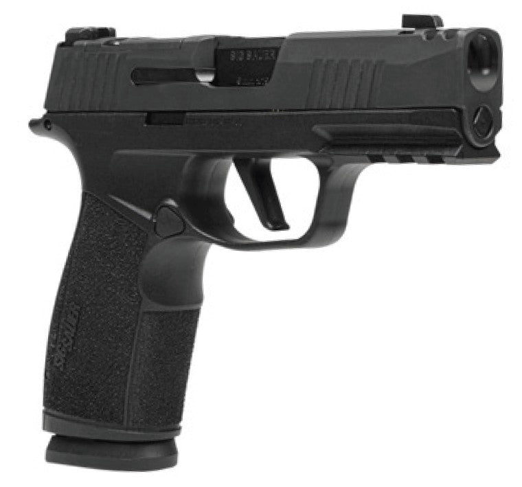 Sig Sauer 365XCA9COMPMS P365 XMacro COMP Compact 9mm Luger 17+1 3.10" Black Barrel, Black Nitron Stainless Steel Integrated Compensator/Optic Ready/Serrated Slide, Black Stainless Steel Frame w/Beaver