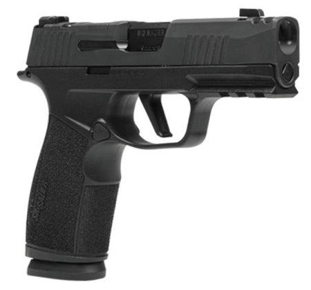 Sig Sauer 365XCA9COMPMS P365 XMacro COMP Compact 9mm Luger 17+1 3.10" Black Barrel, Black Nitron Stainless Steel Integrated Compensator/Optic Ready/Serrated Slide, Black Stainless Steel Frame w/Beaver