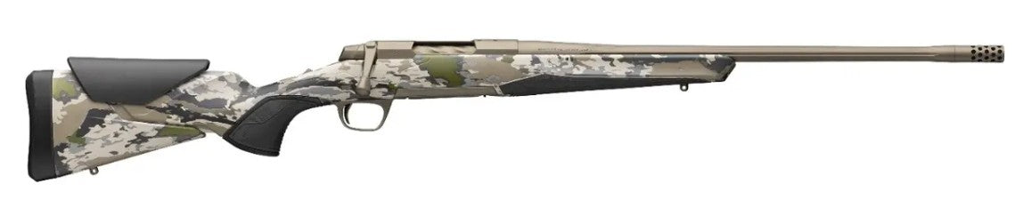 Browning 0360102006 X-Bolt 2 Special SPR Full Size 22 Creedmoor 4+1 18" Smoked Bronze Cerakote Fluted Threaded Barrel, Steel Drilled & Tapped Receiver, Ovix Camo w/Black Overmold Adj Vari-Tech Synthet