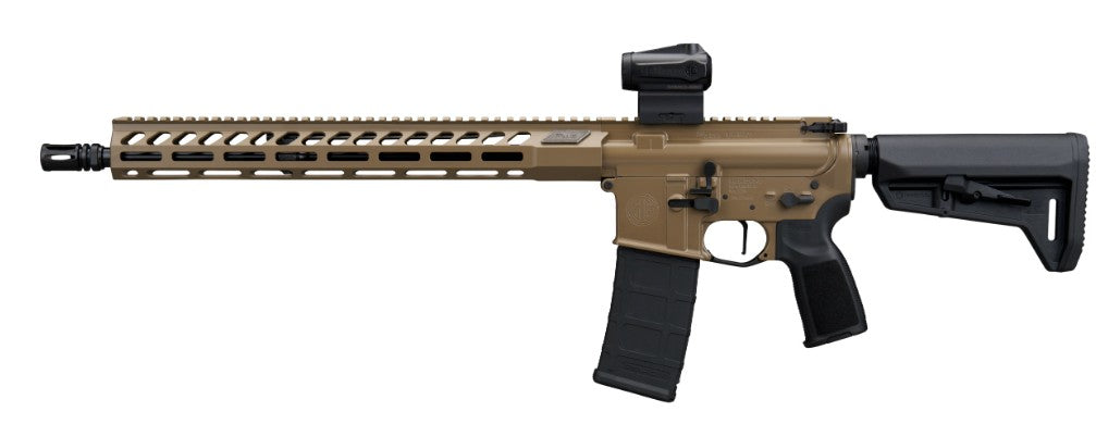 Sig Sauer RM400556N16BFORGEFDE M400 Forge 5.56 NATO 30+1 16" Flat Dark Earth Cerakote Alloy Receiver w/Picatinny Rail, M-LOK Handguard, Magpul SL-K Black Polymer Stock, Black Polymer Grip, Sig ROMEO M