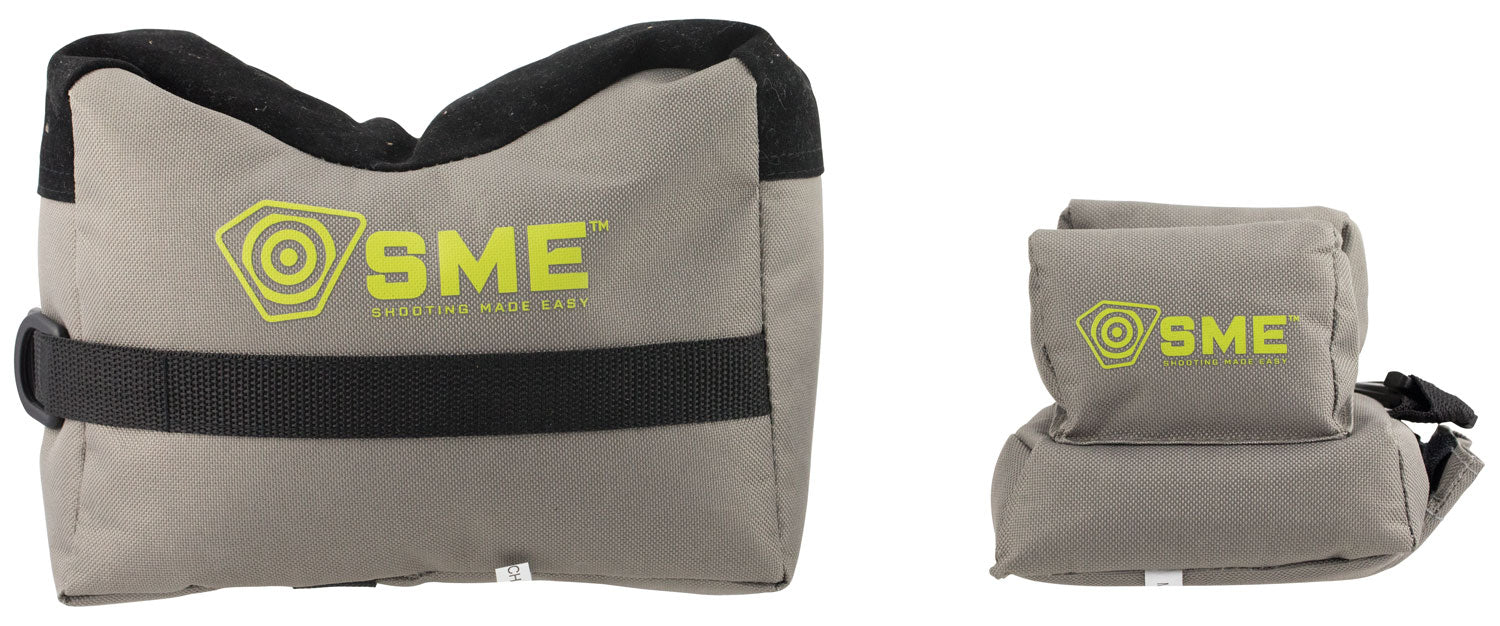 SME SMEGRF Front & Rear Gun Rest Inert Poly Bead Filled Shooting Bags, Suede Leather Topper, Non-Slip Bottom, 600D Polyester