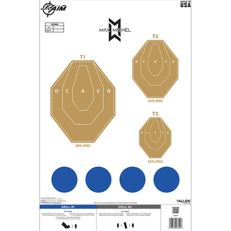 EZ AIM 23X35 PAPER TGT B2 MM TRAINTRGT 50PK