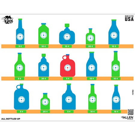 EZ AIM 24X19 PAPER TGT FUN BOTTLED 4PK MULTI