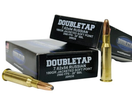 DoubleTap 7.62x54mmR DT Long Gun 180gr JSP Ammo