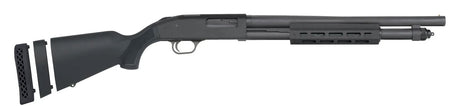 Mossberg 50799 590A1 12 Gauge Pump 3" 6+1 18.50" Black Parkerized Heavy Walled Barrel, M-LOK Forend, Black Parkerized Steel Drilled & Tapped Receiver, Fixed Black Synthetic Stock, Cylinder Bore Choke