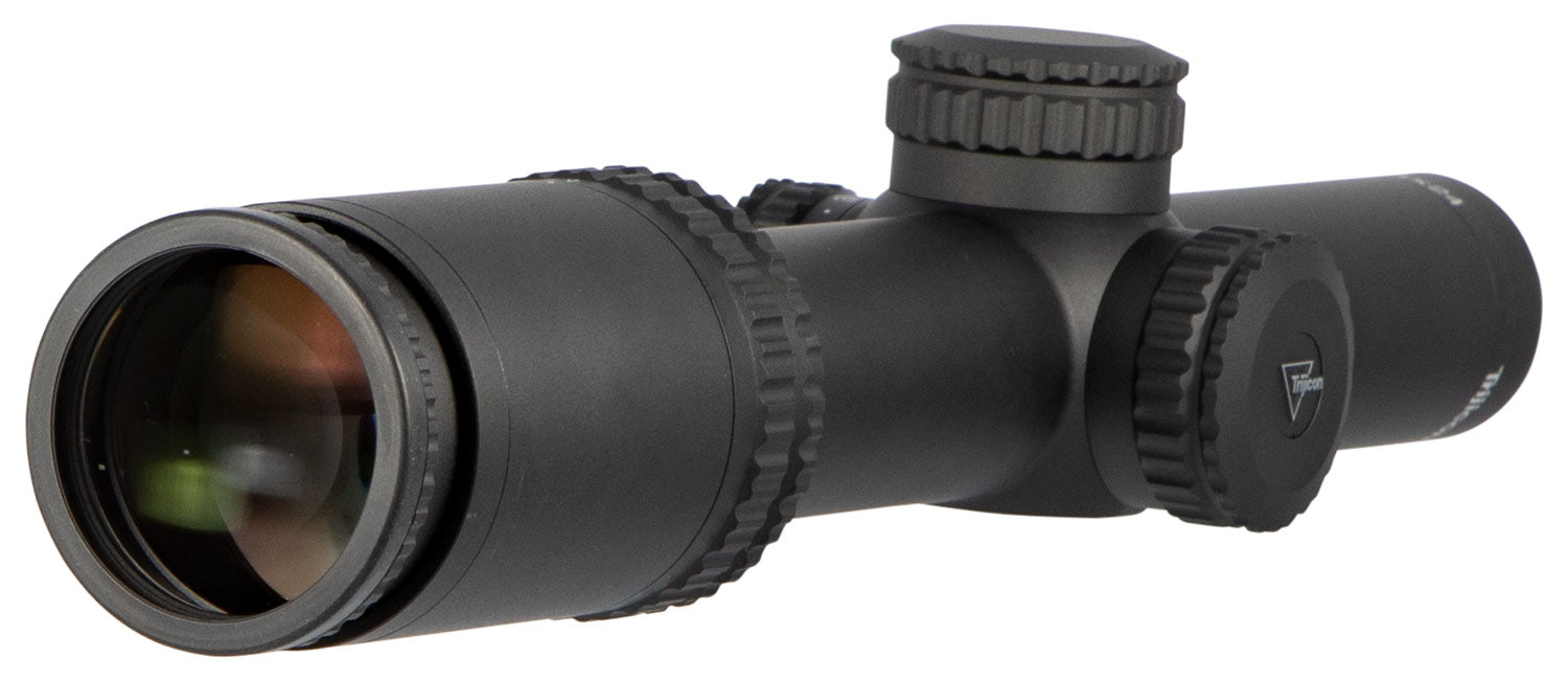 Trijicon 1900001 AccuPower  1-4x 24mm Obj 97.50-24.20 ft @ 100 yds FOV 30mm Tube Black Finish Illuminated Green MOA-Dot Crosshair (SFP)