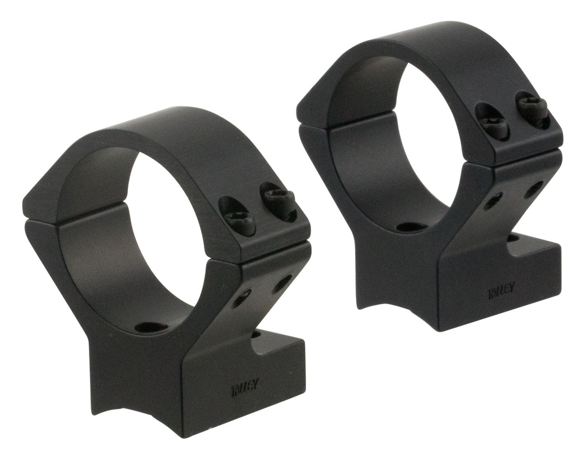 Talley 740725 Scope Mount/Ring Combo Black Anodized 30mm Tube Savage Round Receiver with AccuTrigger (110 Series/A17/A22) Medium Rings