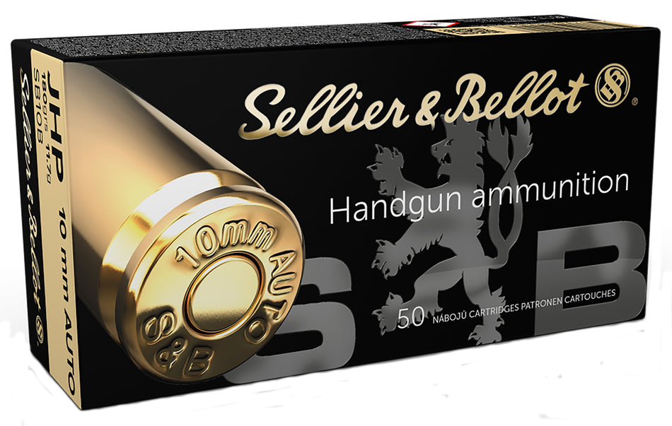 Sellier and Bellot 10mm Auto Handgun 180gr JHP Ammo