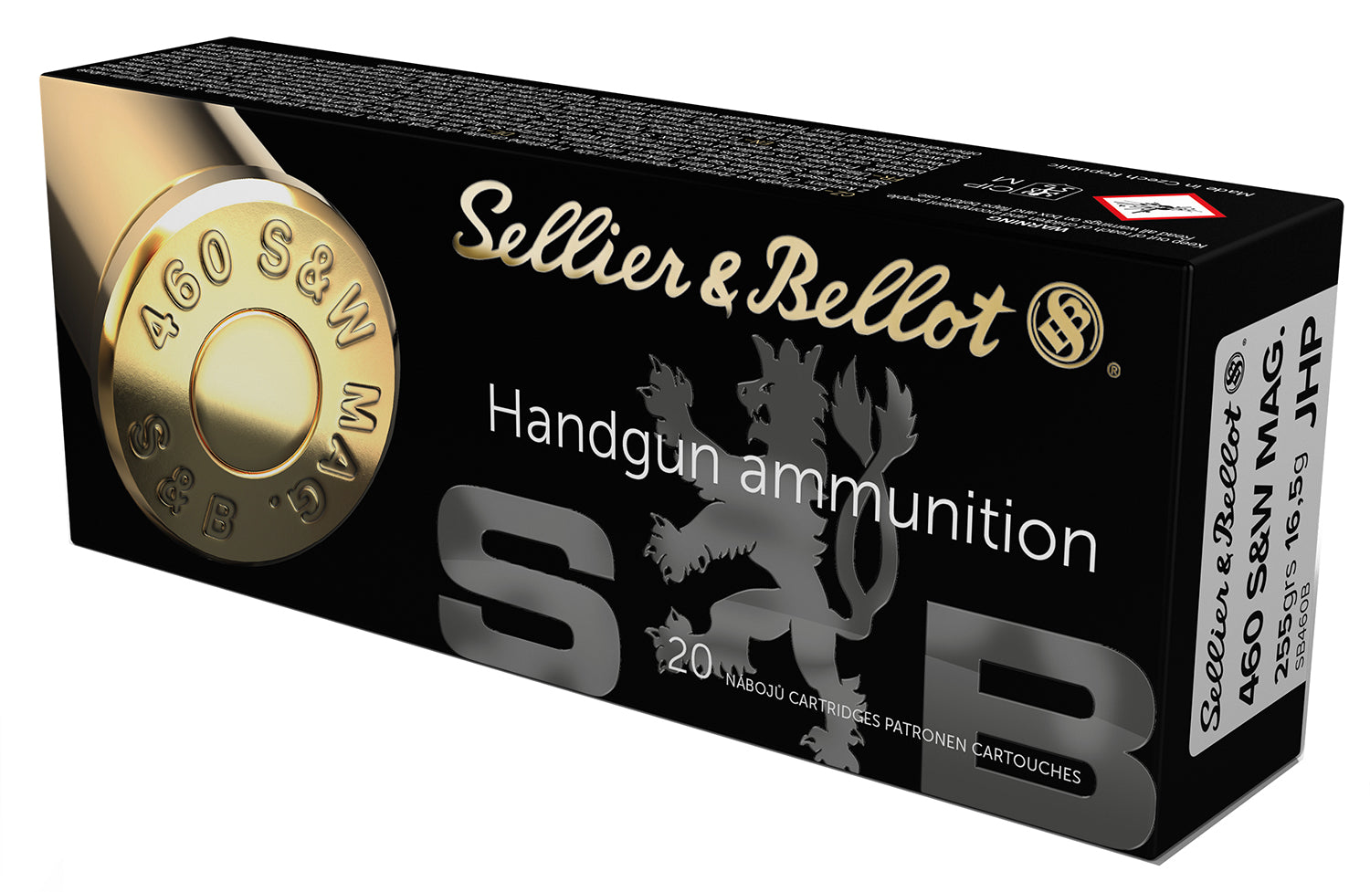 Sellier and Bellot .460 S&W Mag Handgun 255gr JHP Ammo