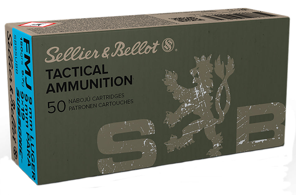 Sellier & Bellot 9mm Luger 150gr Subsonic FMJ Ammo