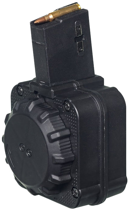 ProMag DRMA8 Standard 65rd Drum 5.56x45mm Fits AR-15 Black DuPont Zytel Polymer
