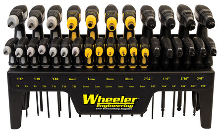 Wheeler 1081957 SAE/Metric Hex & Torx P-Handle Set Black Rubber Handle 30 Pieces