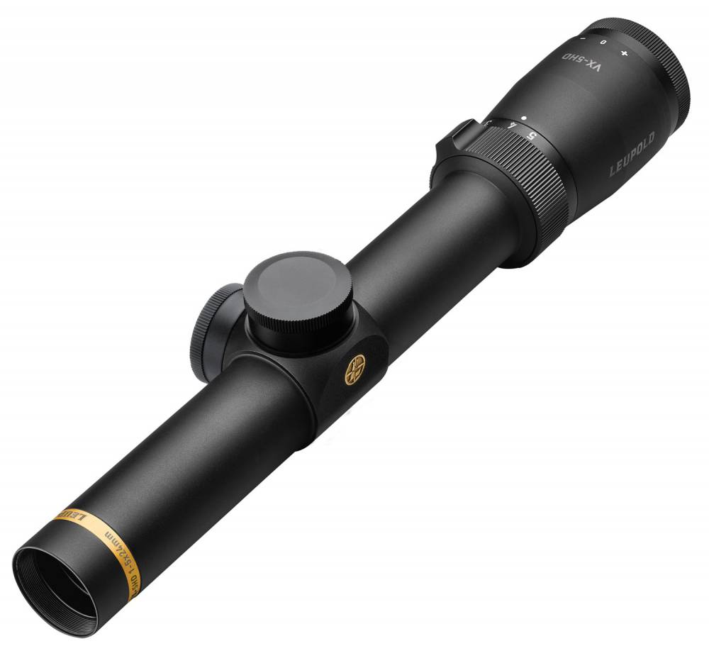 Leupold 171384 VX-5HD  1-5x 24mm Obj 123.20-22.50 ft @ 100 yds FOV 30mm Tube Black Matte Finish Duplex (SFP)