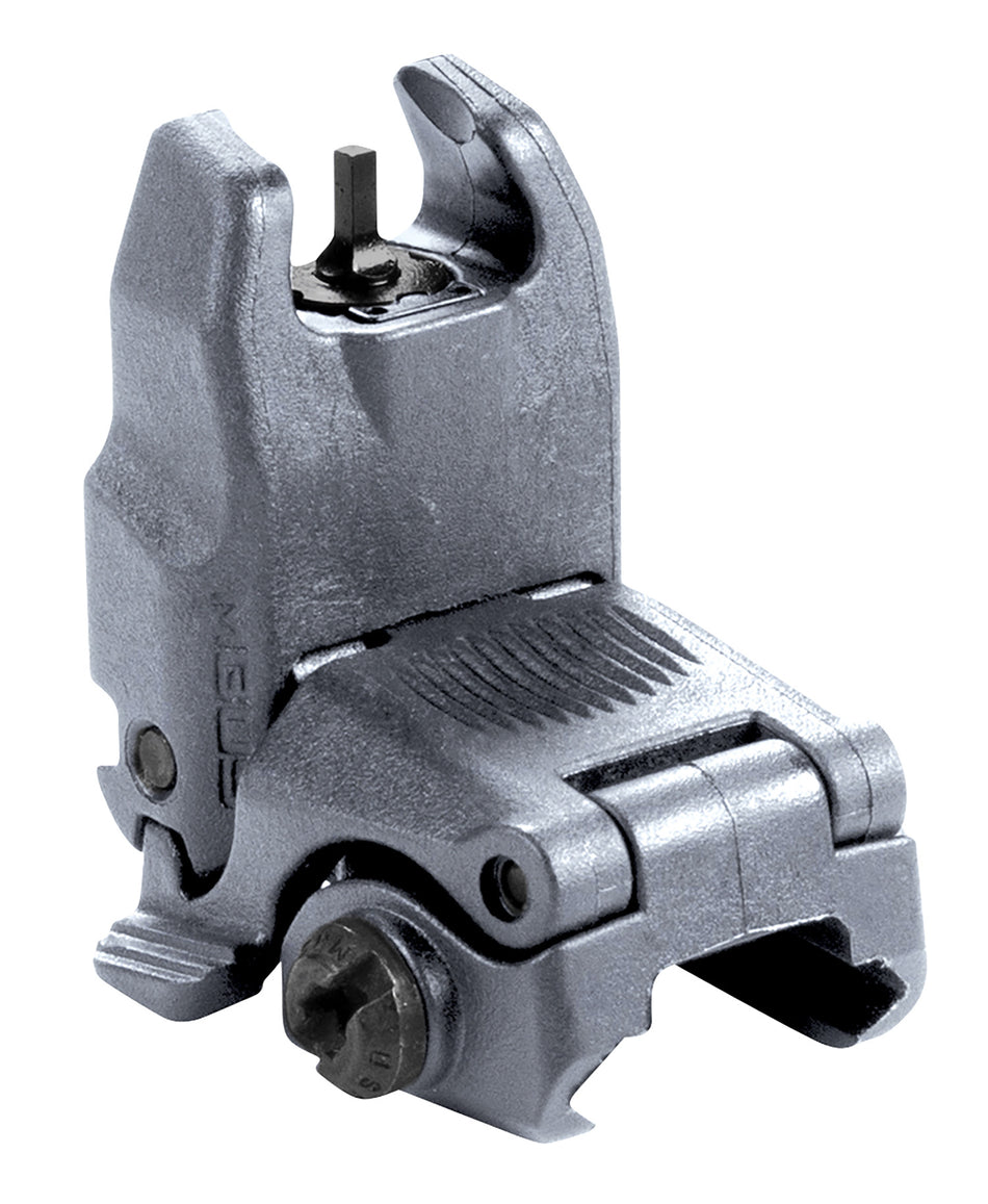 Magpul MAG247-GRY MBUS Sight Front Stealth Gray Polymer, Spring-Loaded Flip Up for AR15/ M16