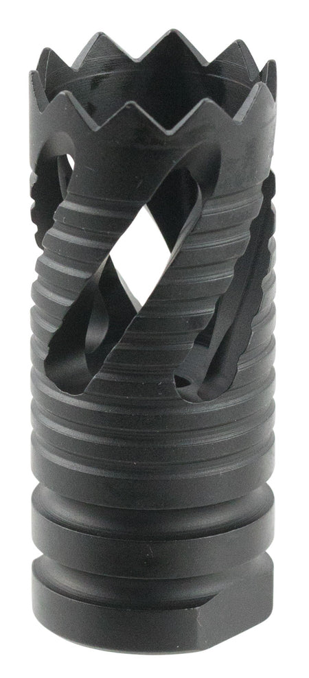 TacFire MZ1021 Thread Crown Muzzle Brake Black Oxide Steel with 1/2"-28 tpi Threads & 2.05" OAL for 5.56x45mm NATO AR-15