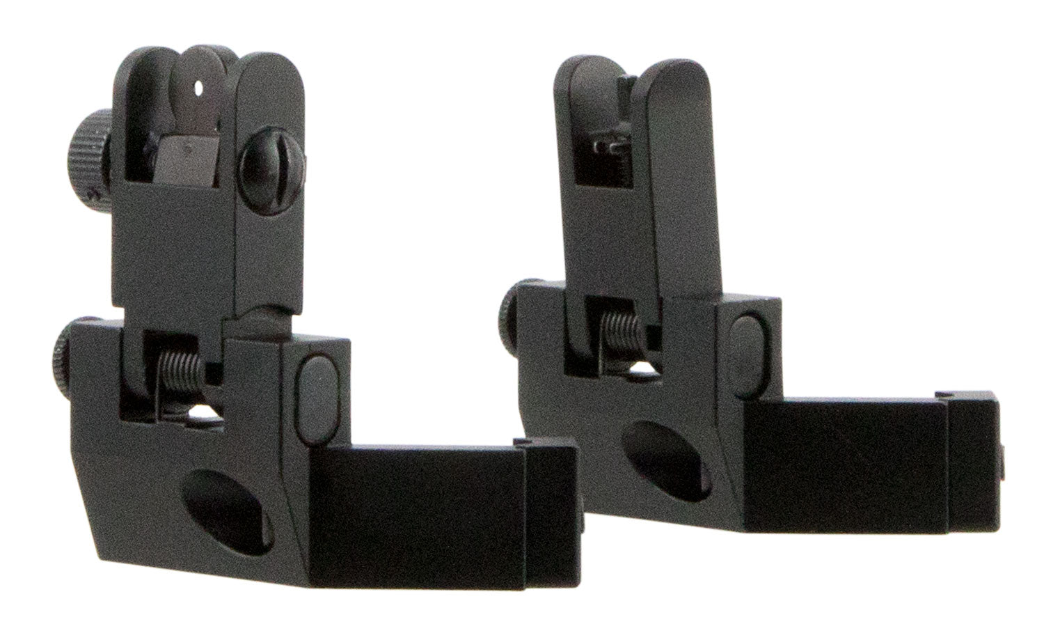 TacFire IS003 45 Degree Flip Up Iron Sight/Springloaded Black Anodized Front and Rear for AR-Platform