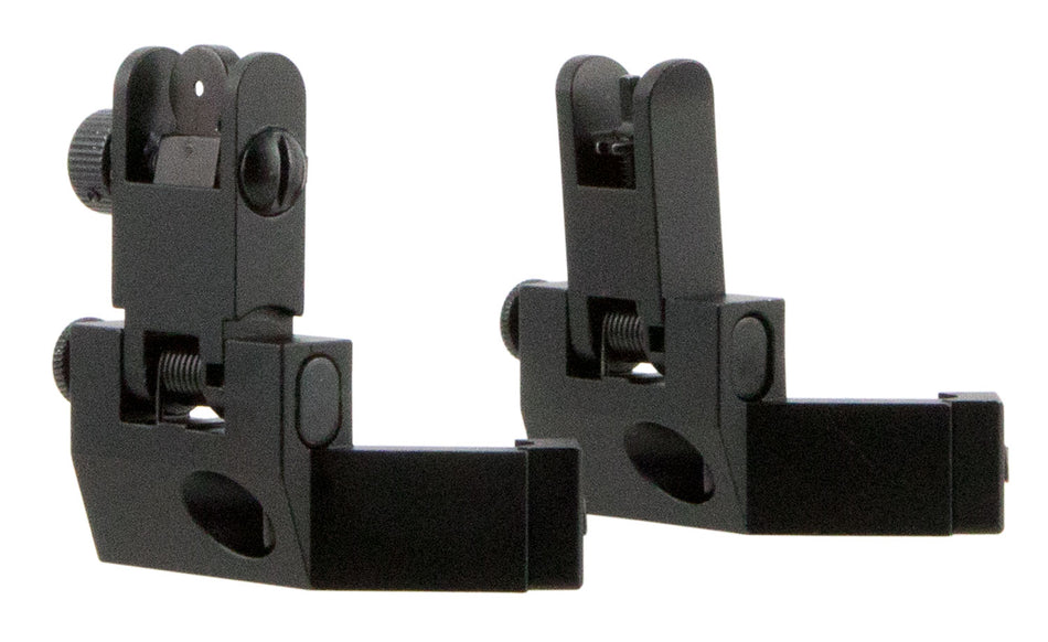 TacFire IS003 45 Degree Flip Up Iron Sight/Springloaded Black Anodized Front and Rear for AR-Platform