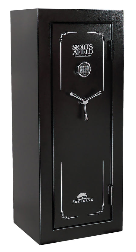 Sports Afield SECSA5924P Preserve SA5924P Electronic Keypad/Key Entry Black Textured Steel Holds 24 + 4 59" H x 24" W x 20" D Fireproof- Yes