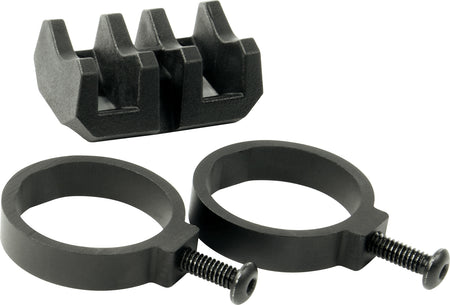Magpul MAG614-BLK Light Mount V-Block and Rings Black Anodized Aluminum/Polymer
